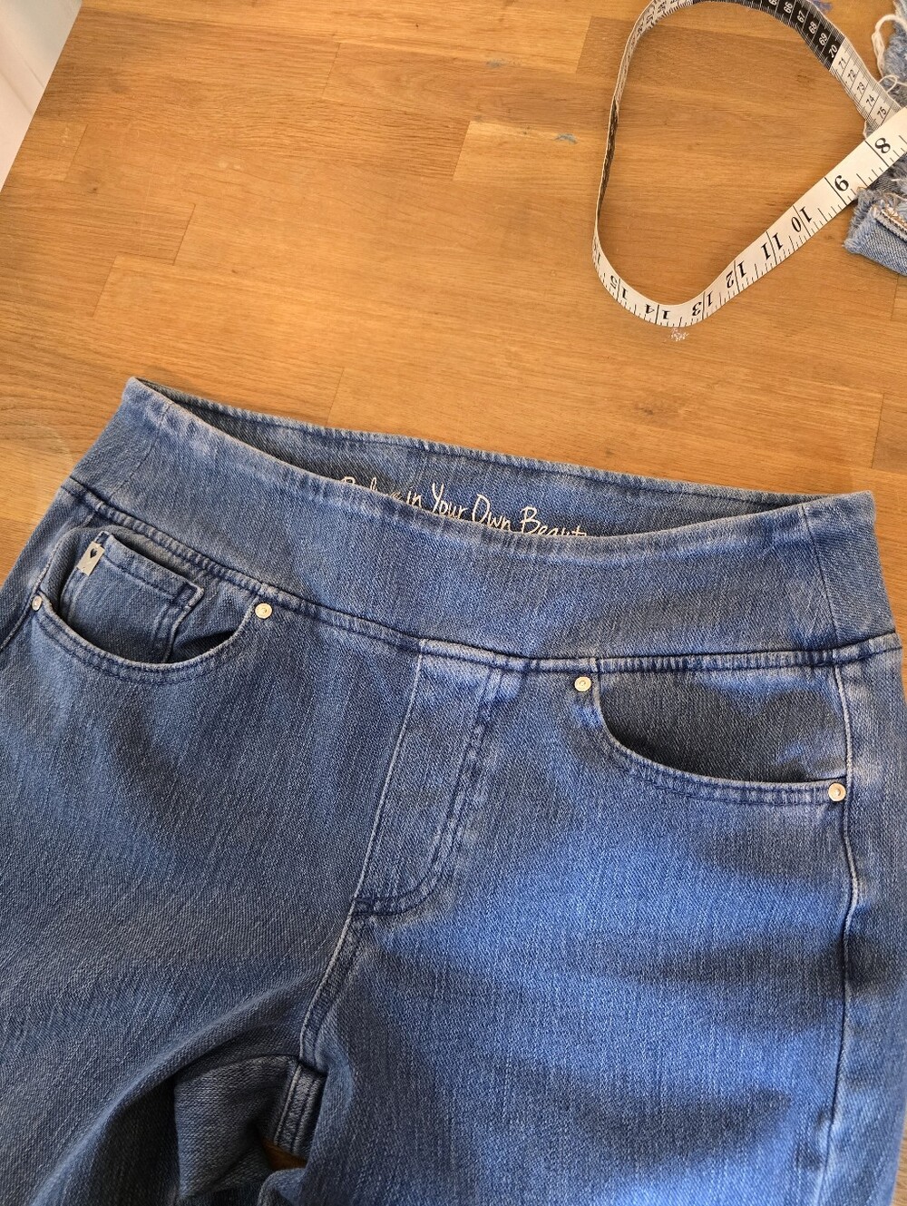 Belle by Kim Gravel Flexibelle Flare Jean with Horn Buttons 12 - Picture 11 of 15